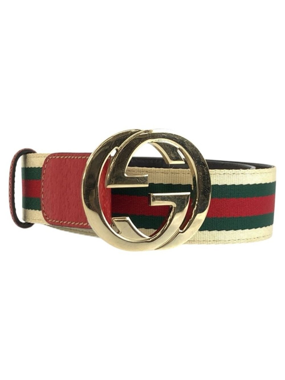Gucci Sherry Line Interlocking G 75 Multicolor Gold Belt